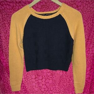 RVCA Black and Mustard Knit Sweater